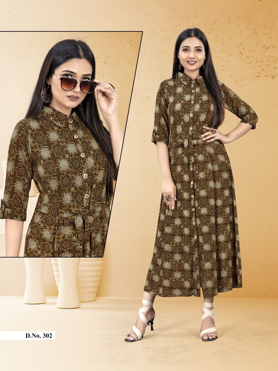 Trishna Shilp Rayon Printed Designer Kurtis Wholesale Price In Surat